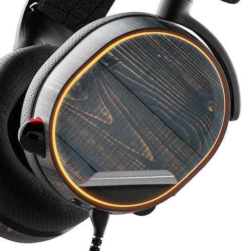 Black Painted Wood SteelSeries Arctis 3 Skin